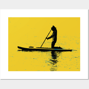 Lake Paddler - Paddle Boarder Posters and Art